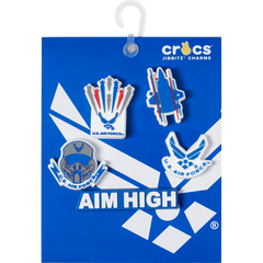 Women|Men|Kids|Jibbitz™ Charms Armed Forces US Air Force 5Pck Jibbitz Shoe Charm | Crocs Outlet