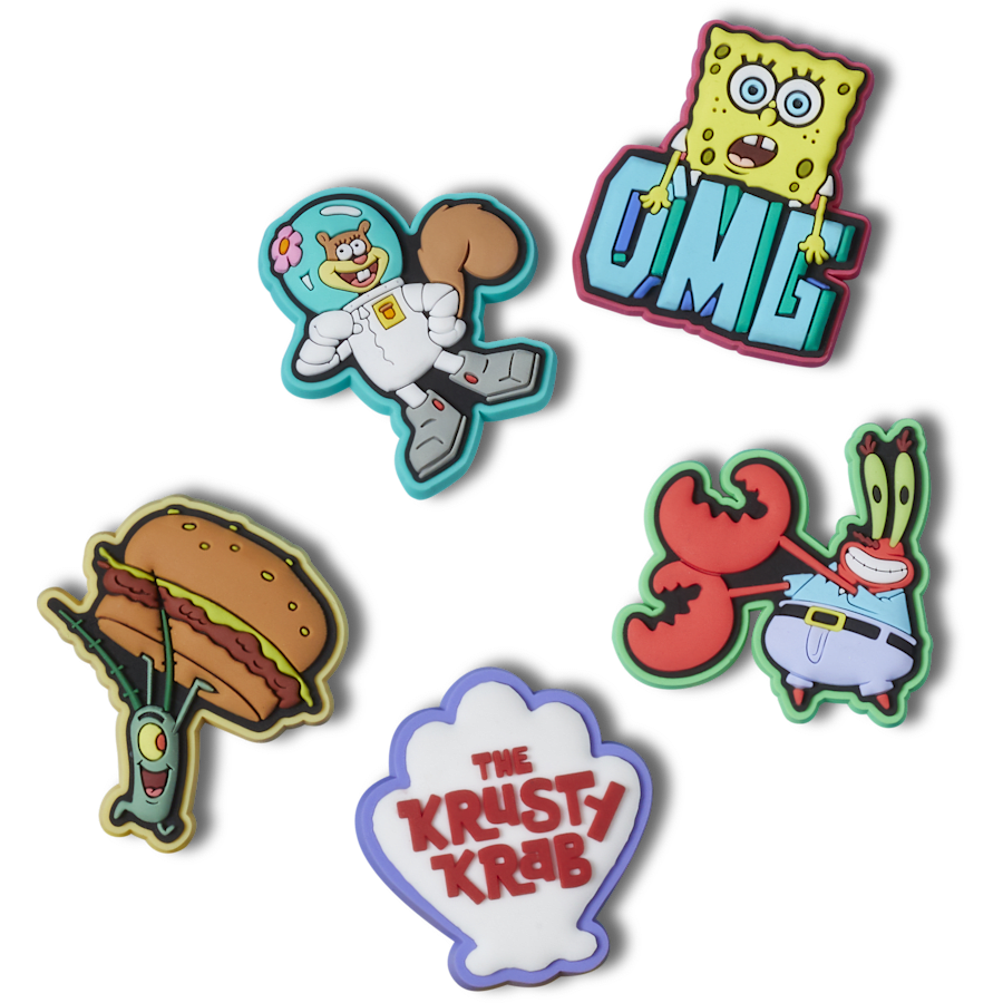 Women|Men|Kids|Jibbitz™ Charms SpongeBob 5 Pack Jibbitz™ charms | Crocs Outlet