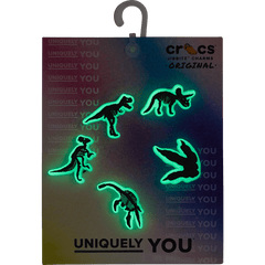 Women|Men|Jibbitz™ Charms Glow In The Dark Dino 5 Pack Jibbitz Shoe Charm | Crocs On sale