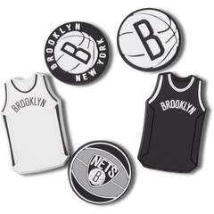 Women|Men|Jibbitz™ Charms NBA Brooklyn Nets 5 Pack Jibbitz™ charms | Crocs On sale