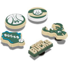 Women|Men|Jibbitz™ Charms NBA Milwaukee Bucks 5 Pack Jibbitz™ charms | Crocs