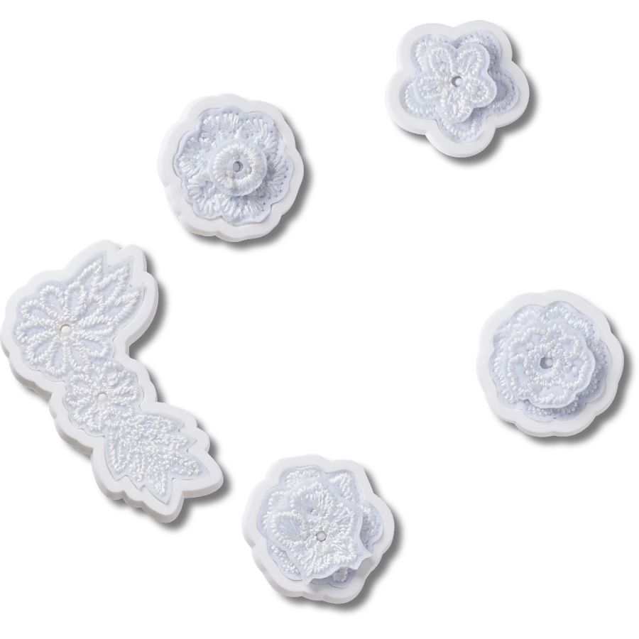 Women|Men|Jibbitz™ Charms White Elegant Floral 5 Pack Jibbitz™ charms | Crocs Online