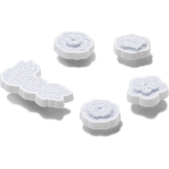 Women|Men|Jibbitz™ Charms White Elegant Floral 5 Pack Jibbitz™ charms | Crocs Online