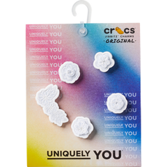 Women|Men|Jibbitz™ Charms White Elegant Floral 5 Pack Jibbitz™ charms | Crocs Online