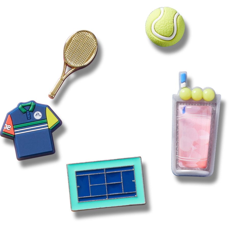 Women|Men|Jibbitz™ Charms Day at The Tennis Court 5 Pack Jibbitz™ charms | Crocs On sale