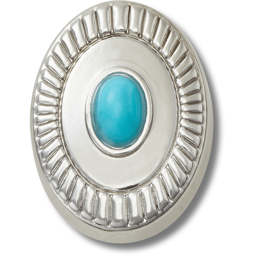 Women|Men|Jibbitz™ Charms Silver Turquoise Emblem Jibbitz™ charms | Crocs us