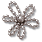 Women|Men|Jibbitz™ Charms Grey Pearl Beaded Daisy Jibbitz™ charms | Crocs Outlet