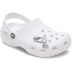Women|Men|Jibbitz™ Charms Silver Meta Safety Pin Jibbitz™ charms | Crocs Online