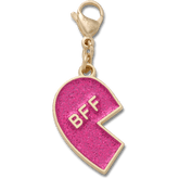 Women|Men|Kids|Jibbitz™ Charms Pink Glitter BFF Charm Left Jibbitz Shoe Charm | Crocs us
