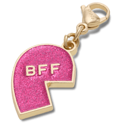Women|Men|Kids|Jibbitz™ Charms Pink Glitter BFF Charm Left Jibbitz Shoe Charm | Crocs us