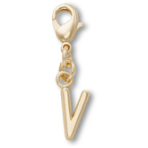 Women|Men|Kids|Jibbitz™ Charms Gold Letter V Charm Jibbitz™ charms | Crocs Sale