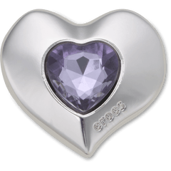 Women|Men|Jibbitz™ Charms SilverandPurple SMT Gem Heart Jibbitz™ charms | Crocs For sale