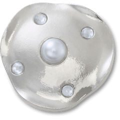 Women|Men|Jibbitz™ Charms Silver and Pearl Disc Jibbitz™ charms | Crocs