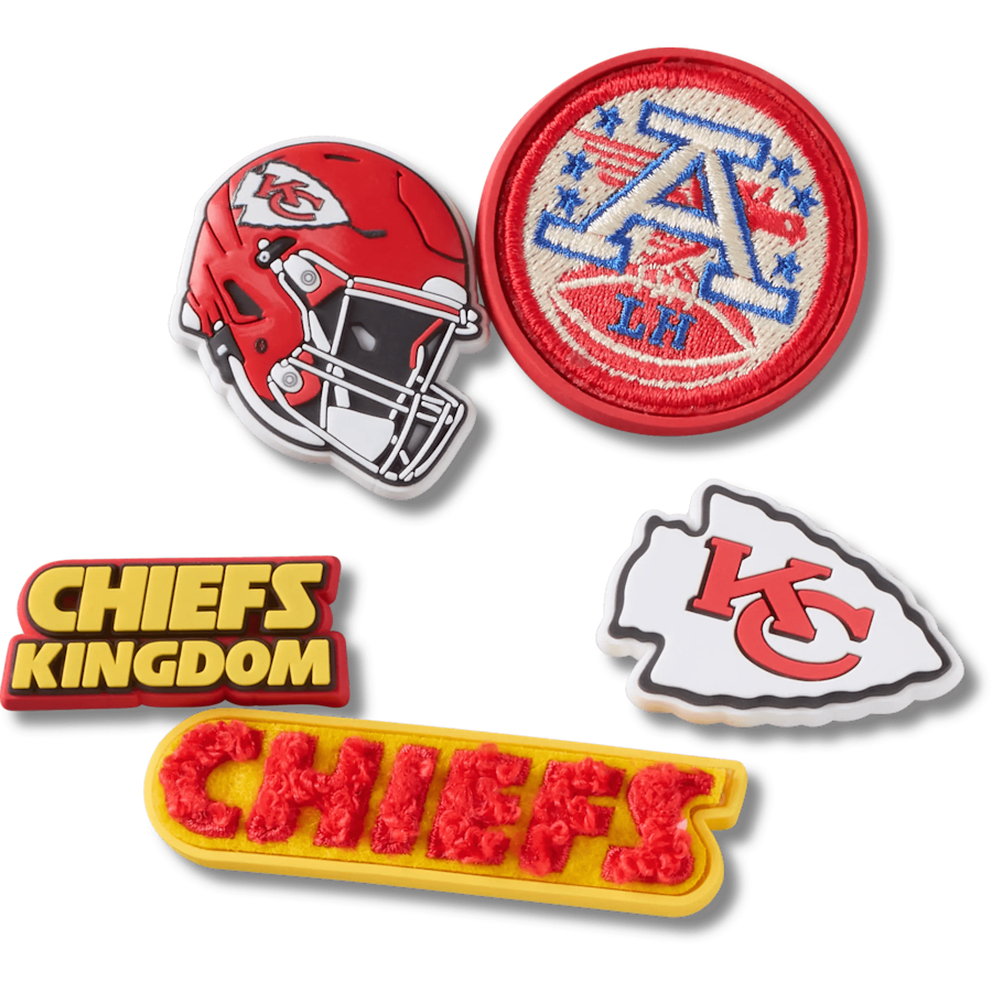 Women|Men|Jibbitz™ Charms NFL Kansas City Chiefs 5 Pack Jibbitz Shoe Charm | Crocs On sale