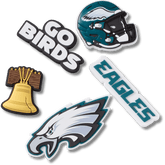 Women|Men|Jibbitz™ Charms NFL Philadelphia Eagles 5 Pack Jibbitz Shoe Charm | Crocs Near me
