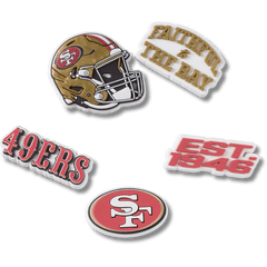 Women|Men|Jibbitz™ Charms NFL San Francisco 49ers 5 Pack Jibbitz Shoe Charm | Crocs Discount