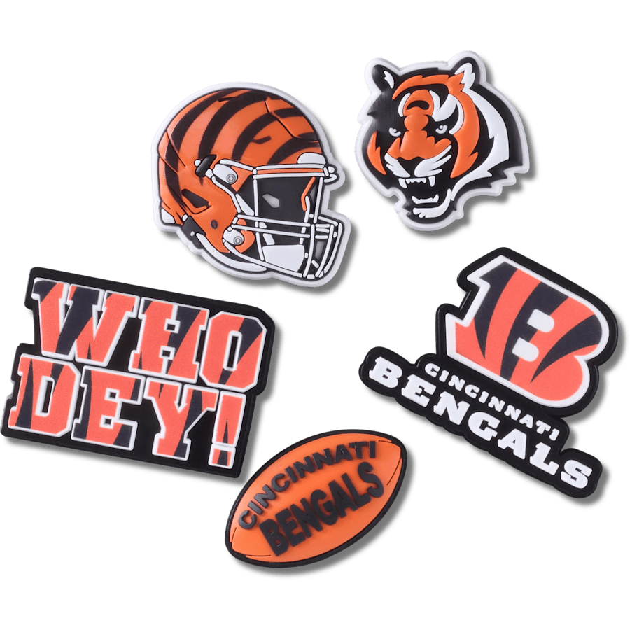 Women|Men|Jibbitz™ Charms NFL Cincinnati Bengals 5 Pack Jibbitz Shoe Charm | Crocs Online