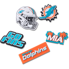 Women|Men|Jibbitz™ Charms NFL Miami Dolphins 5 Pack Jibbitz Shoe Charm | Crocs Online
