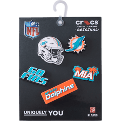 Women|Men|Jibbitz™ Charms NFL Miami Dolphins 5 Pack Jibbitz Shoe Charm | Crocs Online