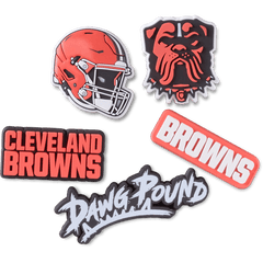 Women|Men|Jibbitz™ Charms NFL Cleveland Browns 5 Pack Jibbitz Shoe Charm | Crocs Discount