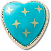 Women|Men Turquoise and Gold Heart Jibbitz™ charms | Crocs Online