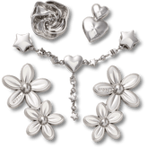 Women|Men|Jibbitz™ Charms Silver Meta Floral 5 Pack Jibbitz™ charms | Crocs