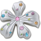 Women|Men Silver Meta Gem Flower Jibbitz™ charms | Crocs us
