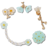 Women|Men|Jibbitz™ Charms Blue Dainty Floral 5 Pack Jibbitz™ charms | Crocs Near me
