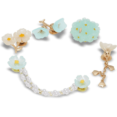 Women|Men|Jibbitz™ Charms Blue Dainty Floral 5 Pack Jibbitz™ charms | Crocs Near me