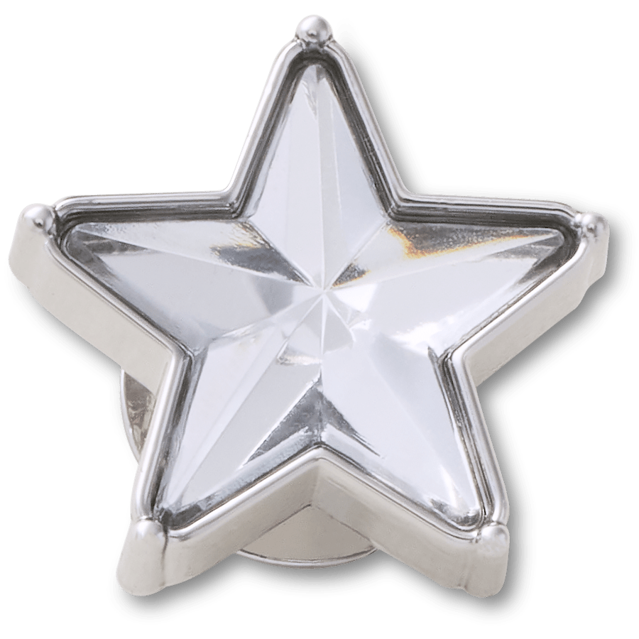 Women|Men Silver Gem Sparkle Star Jibbitz™ charms | Crocs