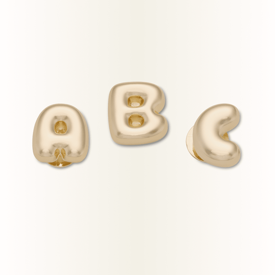 Women|Men|Jibbitz™ Charms Gold Bubble Letter A-Z Jibbitz™ charms | Crocs us