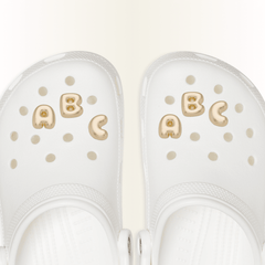 Women|Men|Jibbitz™ Charms Gold Bubble Letter A-Z Jibbitz™ charms | Crocs us