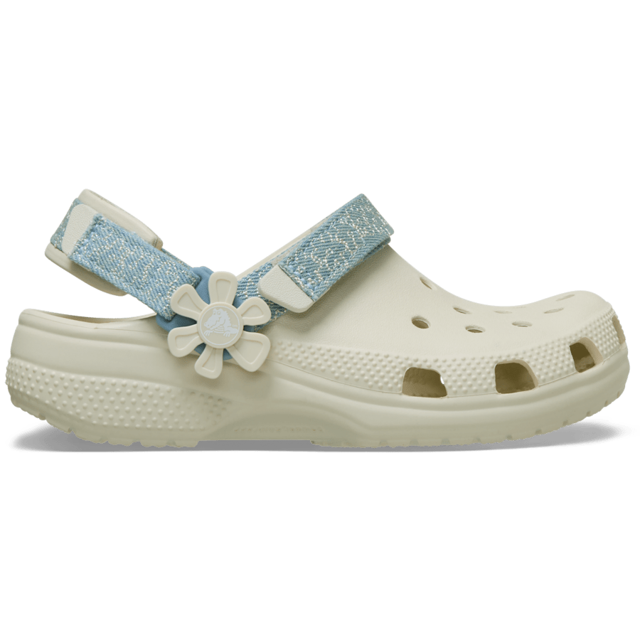 Kids Kids’ Classic Denim Flower Adjustable Backstrap Clog | Crocs Discount