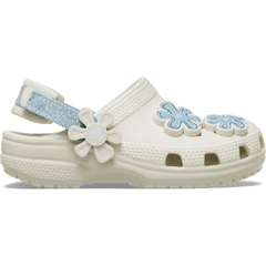 Kids Toddler Classic Denim Flower Adjustable Backstrap Clog | Crocs Online