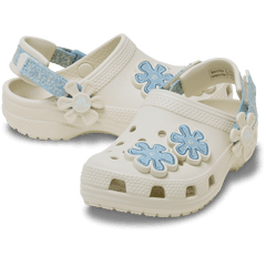 Kids Toddler Classic Denim Flower Adjustable Backstrap Clog | Crocs Online