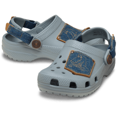 Kids Toddler Classic Denim Adjustable Backstrap Clog | Crocs