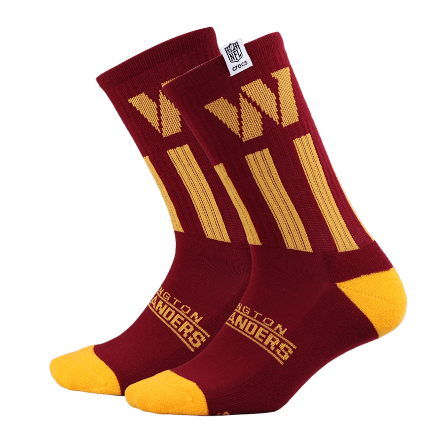 Men NFL Washington Commanders Crocs Socks | Crocs For sale
