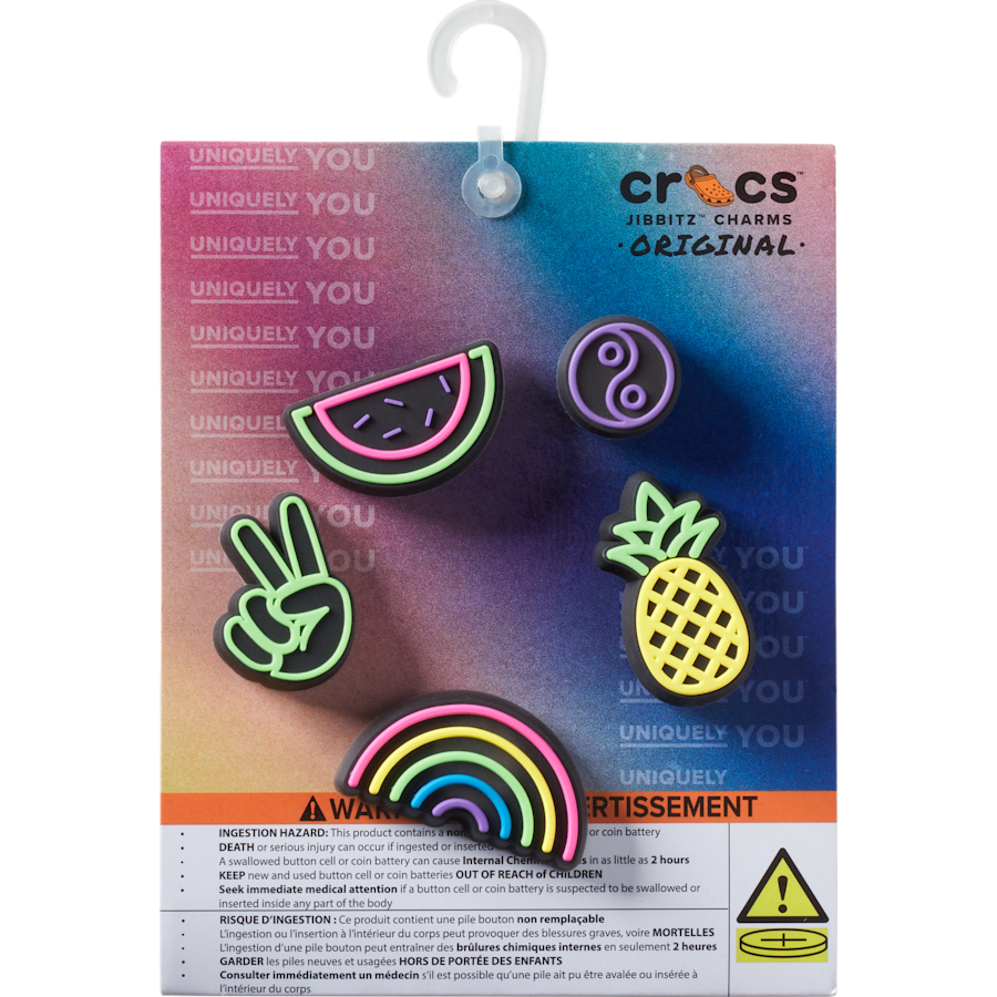 Women|Men|Jibbitz™ Charms Lights Up Fun 5 Pack Jibbitz Shoe Charm | Crocs Outlet