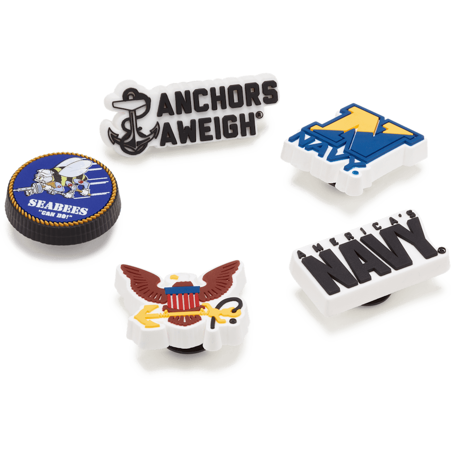 Women|Men|Kids|Jibbitz™ Charms Armed Forces US Navy 5Pck Jibbitz Shoe Charm | Crocs For sale