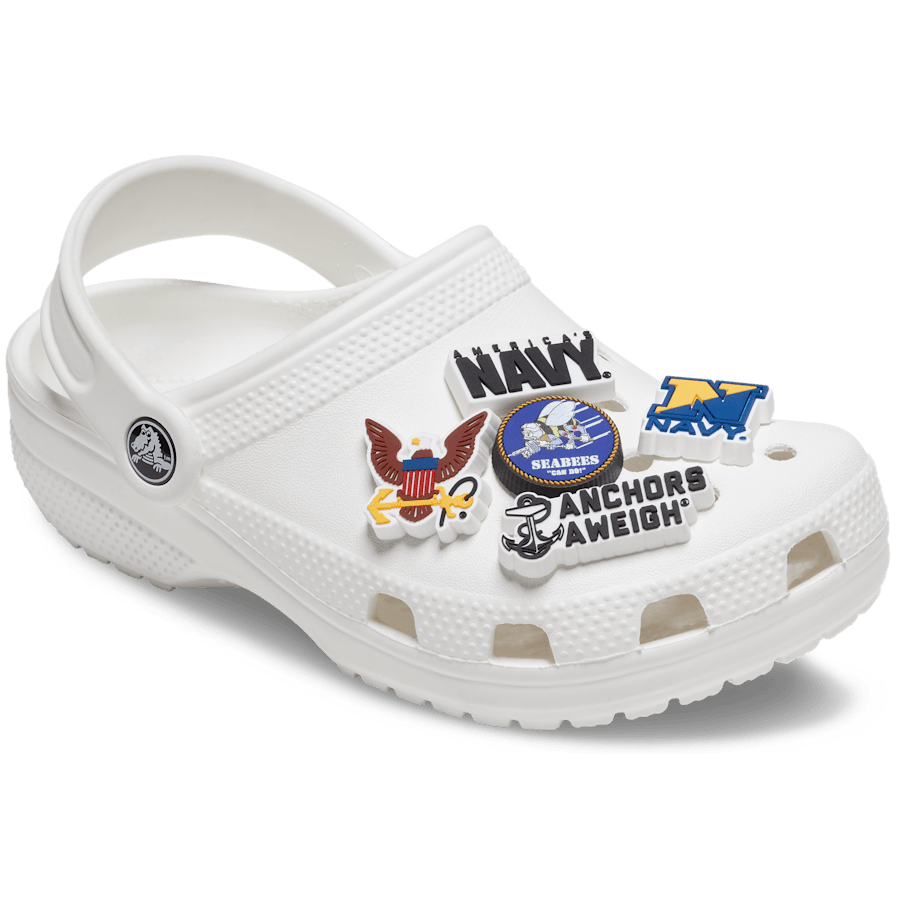 Women|Men|Kids|Jibbitz™ Charms Armed Forces US Navy 5Pck Jibbitz Shoe Charm | Crocs For sale
