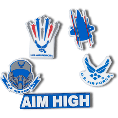 Women|Men|Kids|Jibbitz™ Charms Armed Forces US Air Force 5Pck Jibbitz Shoe Charm | Crocs Outlet