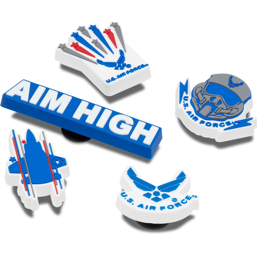 Women|Men|Kids|Jibbitz™ Charms Armed Forces US Air Force 5Pck Jibbitz Shoe Charm | Crocs Outlet