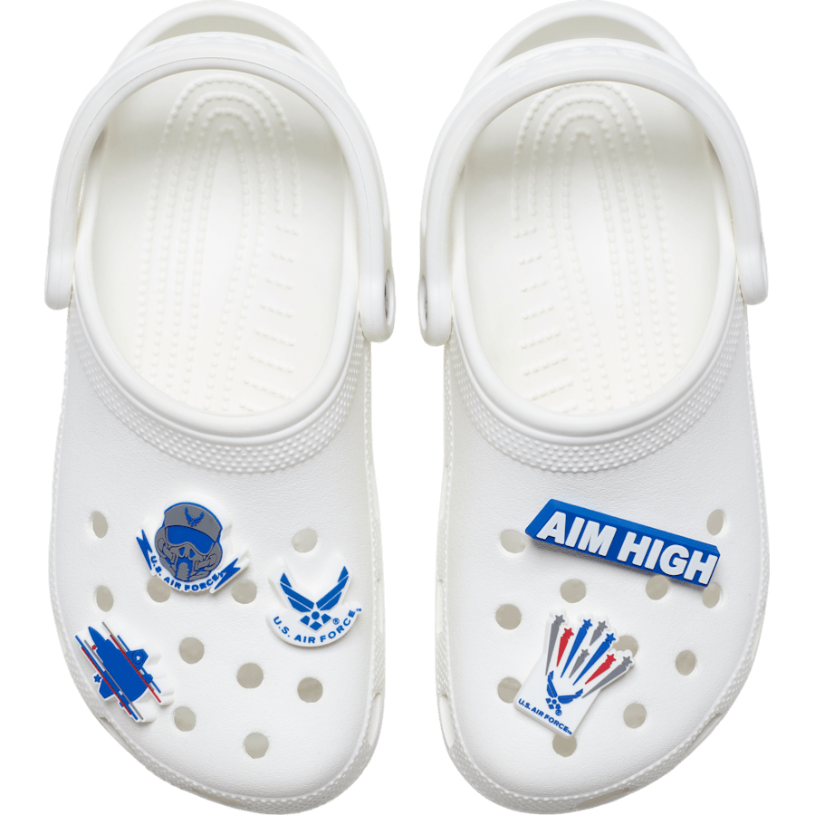 Women|Men|Kids|Jibbitz™ Charms Armed Forces US Air Force 5Pck Jibbitz Shoe Charm | Crocs Outlet