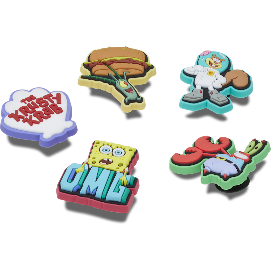 Women|Men|Kids|Jibbitz™ Charms SpongeBob 5 Pack Jibbitz™ charms | Crocs Outlet