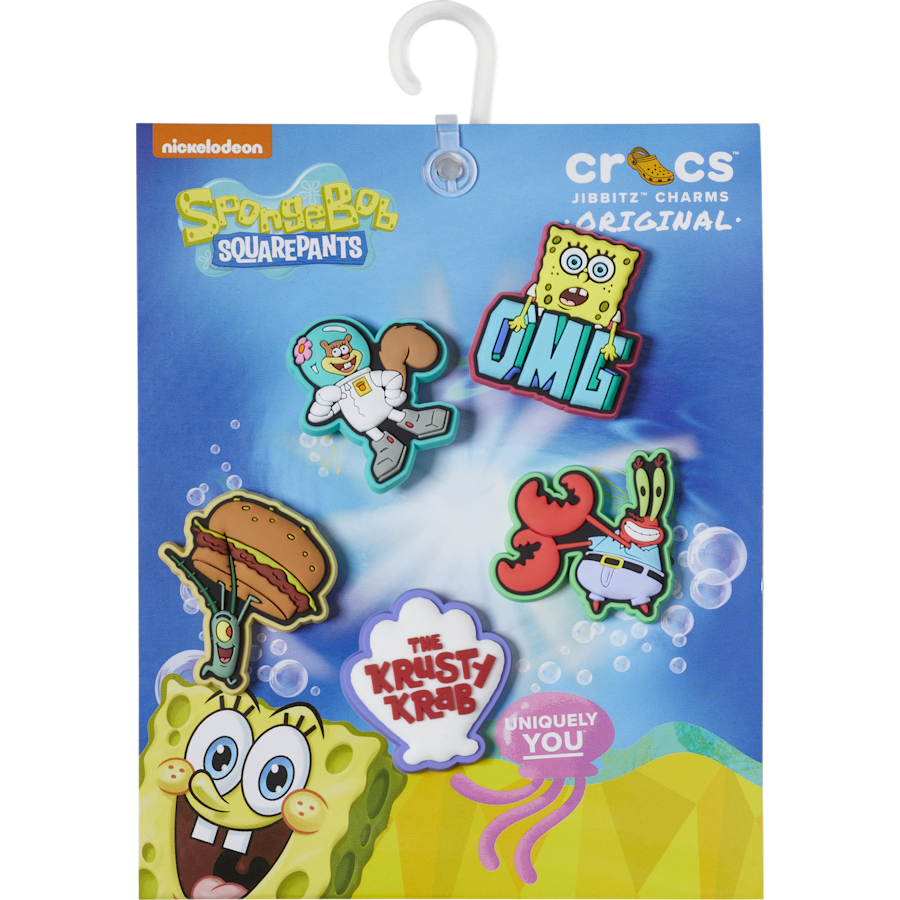 Women|Men|Kids|Jibbitz™ Charms SpongeBob 5 Pack Jibbitz™ charms | Crocs Outlet