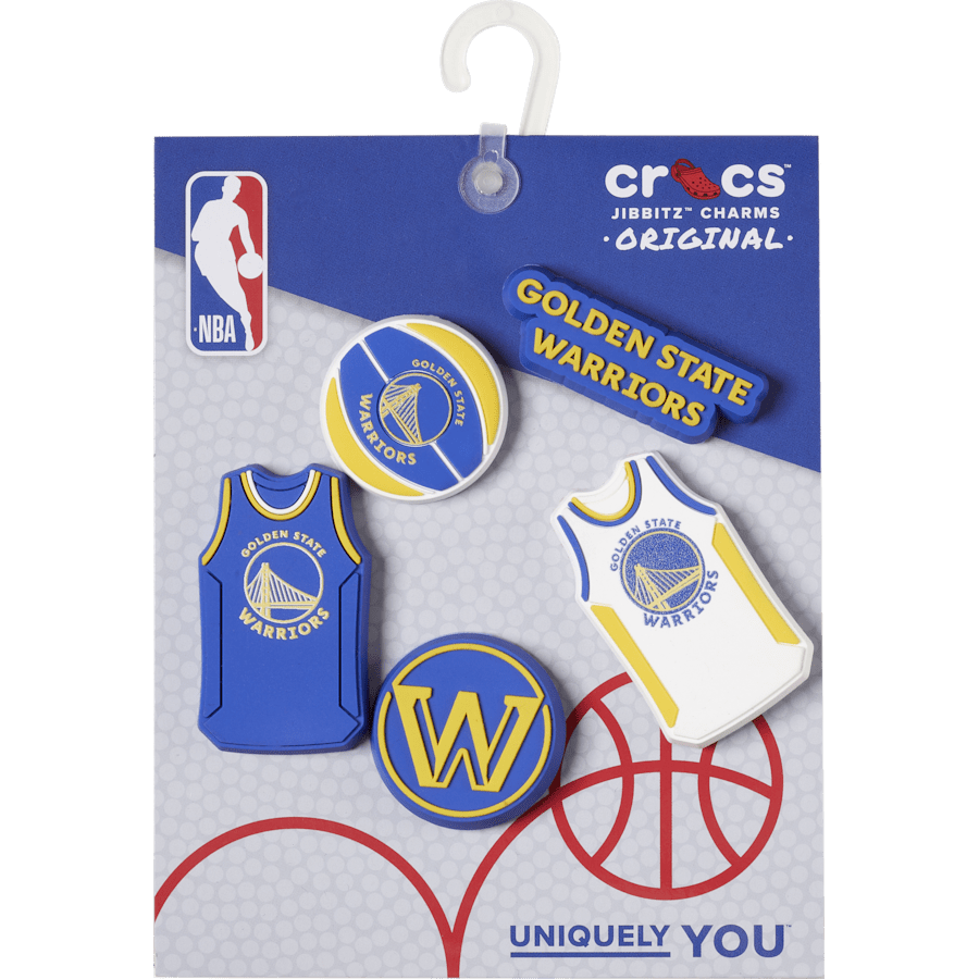 Women|Men|Jibbitz™ Charms NBA Golden State Warriors 5 Pack Jibbitz™ charms | Crocs On sale