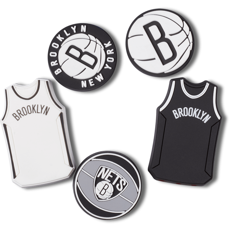 Women|Men|Jibbitz™ Charms NBA Brooklyn Nets 5 Pack Jibbitz™ charms | Crocs On sale
