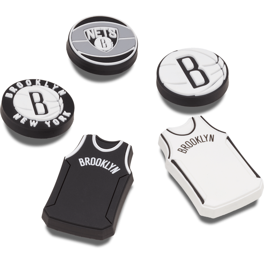 Women|Men|Jibbitz™ Charms NBA Brooklyn Nets 5 Pack Jibbitz™ charms | Crocs On sale