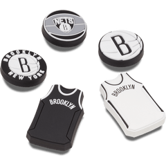 Women|Men|Jibbitz™ Charms NBA Brooklyn Nets 5 Pack Jibbitz™ charms | Crocs On sale