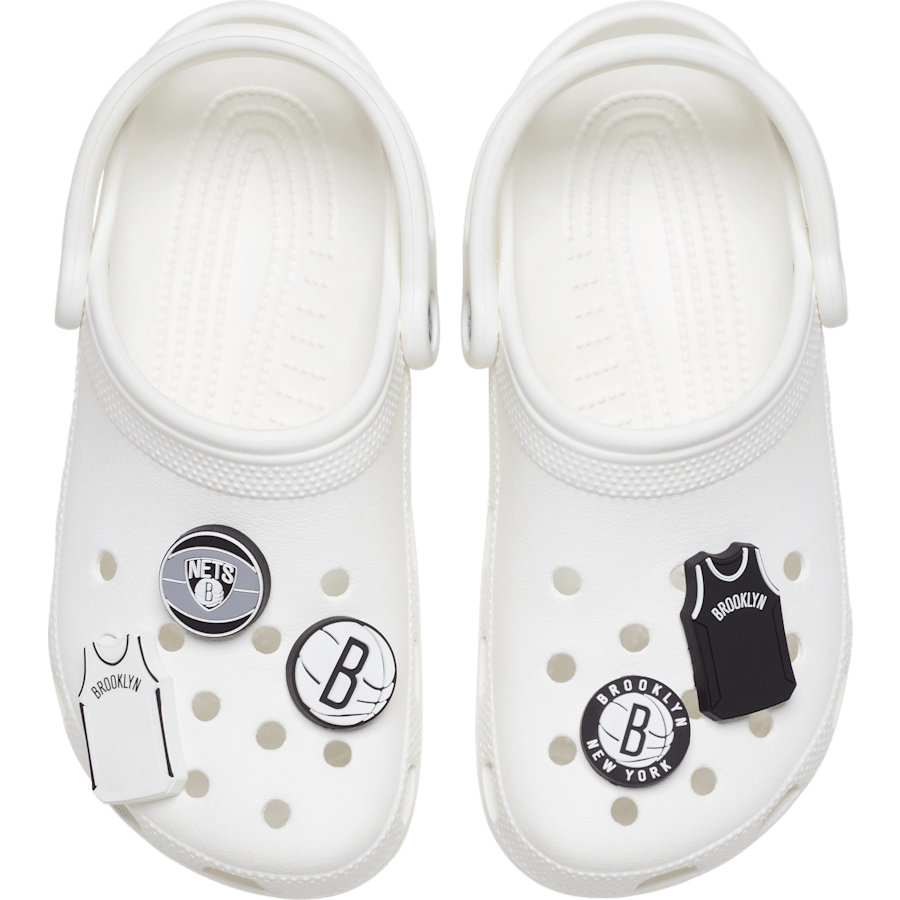 Women|Men|Jibbitz™ Charms NBA Brooklyn Nets 5 Pack Jibbitz™ charms | Crocs On sale